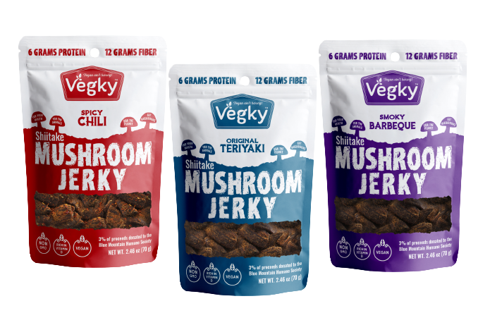 Mushroom Jerky 3 Flavors (BBQ, Spicy, Original)